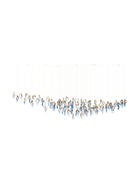 Galaxy Ocean Drift Blown Glass Crystal Spiral Chandelier - Support Customized DrawingsNo Ceiling PlateBlushlighting