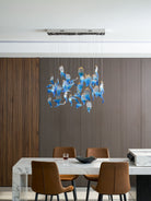 Galaxy Ocean Drift Blown Glass Crystal Spiral Chandelier - L 59.1″ x W 98.4″ x H78.7″No Ceiling PlateBlushlighting