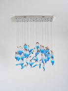 Galaxy Ocean Drift Blown Glass Crystal Spiral Chandelier - L 70.9″ x W 11.8″ x H 78.7″No Ceiling PlateBlushlighting