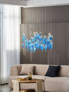 Galaxy Ocean Drift Blown Glass Crystal Spiral Chandelier - L 59.1″ x W 98.4″ x H78.7″No Ceiling PlateBlushlighting
