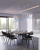 Galaxy Ocean Drift Blown Glass Crystal Spiral Chandelier - L 59.1″ x W 98.4″ x H78.7″No Ceiling PlateBlushlighting
