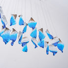 Galaxy Ocean Drift Blown Glass Crystal Spiral Chandelier - L 59.1″ x W 98.4″ x H78.7″No Ceiling PlateBlushlighting