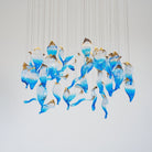 Galaxy Ocean Drift Blown Glass Crystal Spiral Chandelier - Support Customized DrawingsNo Ceiling PlateBlushlighting