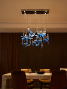 Galaxy Ocean Drift Blown Glass Crystal Spiral Chandelier - L 59.1″ x W 98.4″ x H78.7″No Ceiling PlateBlushlighting