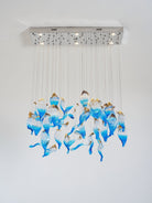 Galaxy Ocean Drift Blown Glass Crystal Spiral Chandelier - Support Customized DrawingsNo Ceiling PlateBlushlighting