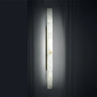 Garron Modern Alabaster Linear Wall Sconce-3.2'' W x 47.2'' H-Black-