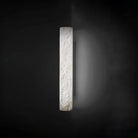 Garron Modern Alabaster Linear Wall Sconce-3.1'' W x 19.7'' H-Black-