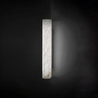 Garron Modern Alabaster Linear Wall Sconce-3.1'' W x 19.7'' H-Black-