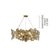 Blushlighting® Gold Rectangular Crystal LED chandelier for living room, kitchen island