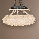 Geode Quartz Cloud Round Chandelier - Custom 24'' FlushmountBrassBlushlighting