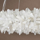 Geode Quartz Cloud Round Chandelier - Custom 24'' FlushmountBrassBlushlighting