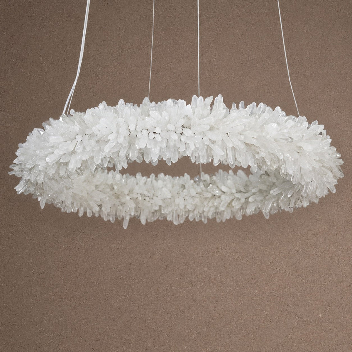 Geode Quartz Cloud Round Chandelier - Diam 24''BrassBlushlighting