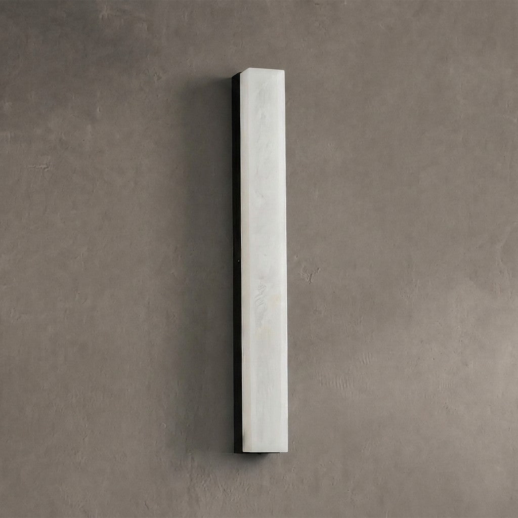 Geometric Alabaster Wall Lamp - L 3.1” x W 3.1“ x H 31.5“Black & WhiteWarm LightBlushlighting
