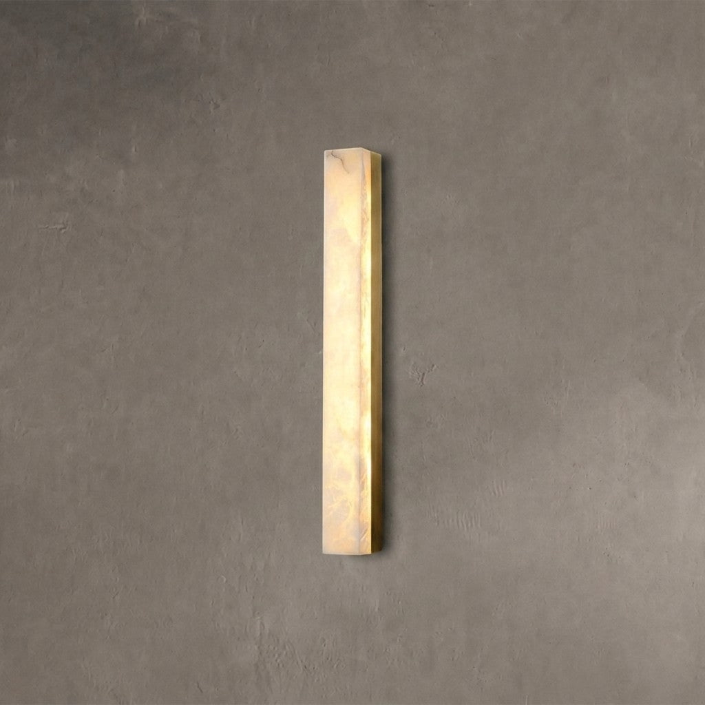Geometric Alabaster Wall Lamp - L 3.1” x W 3.1“ x H 31.5“Black & WhiteWarm LightBlushlighting