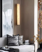 Geometric Alabaster Wall Lamp - L 3.1” x W 3.1“ x H 31.5“Black & WhiteWarm LightBlushlighting