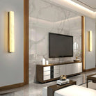 Geometric Alabaster Wall Lamp - L 3.1” x W 3.1“ x H 31.5“Black & WhiteWarm LightBlushlighting