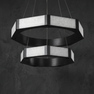 Modern Black Chandelier in a living room