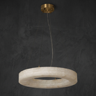 Alabaster Chandelier in a dining room