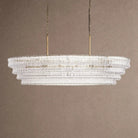 Ghiaccio Glass Oval Chandelier 54''65'' - Lacquered Burnished BrassSmoke65"Blushlighting