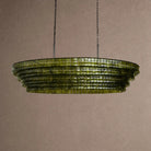 Ghiaccio Glass Oval Chandelier 54''65'' - Lacquered Burnished BrassSmoke65"Blushlighting
