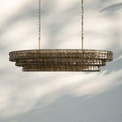 Ghiacio Glass Oval Chandelier 54''65''-