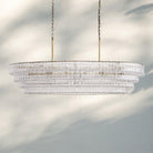 Ghiacio Glass Oval Chandelier 54''65''-