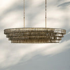 Ghiacio Glass Oval Chandelier 54''65''-