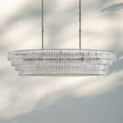 Ghiacio Glass Oval Chandelier 54''65''-