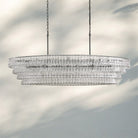 Ghiacio Glass Oval Chandelier 54''65''-