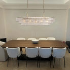 Ghiaccio Glass Oval Chandelier 54''65''-Blushlighting