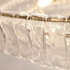 Ghiacio Glass Oval Chandelier 54''65''-