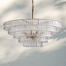 Ghiaccio Glass Round Chandelier 24" 36" 48" 60" - 5 - Tier 48"BrassClearBlushlighting
