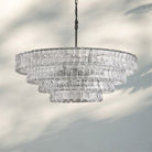 Ghiacio Glass Round Chandelier 24" 36" 48" 60"-
