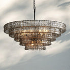 Ghiaccio Glass Round Chandelier 24" 36" 48" 60" - 5 - Tier 48"BronzeSmokeBlushlighting