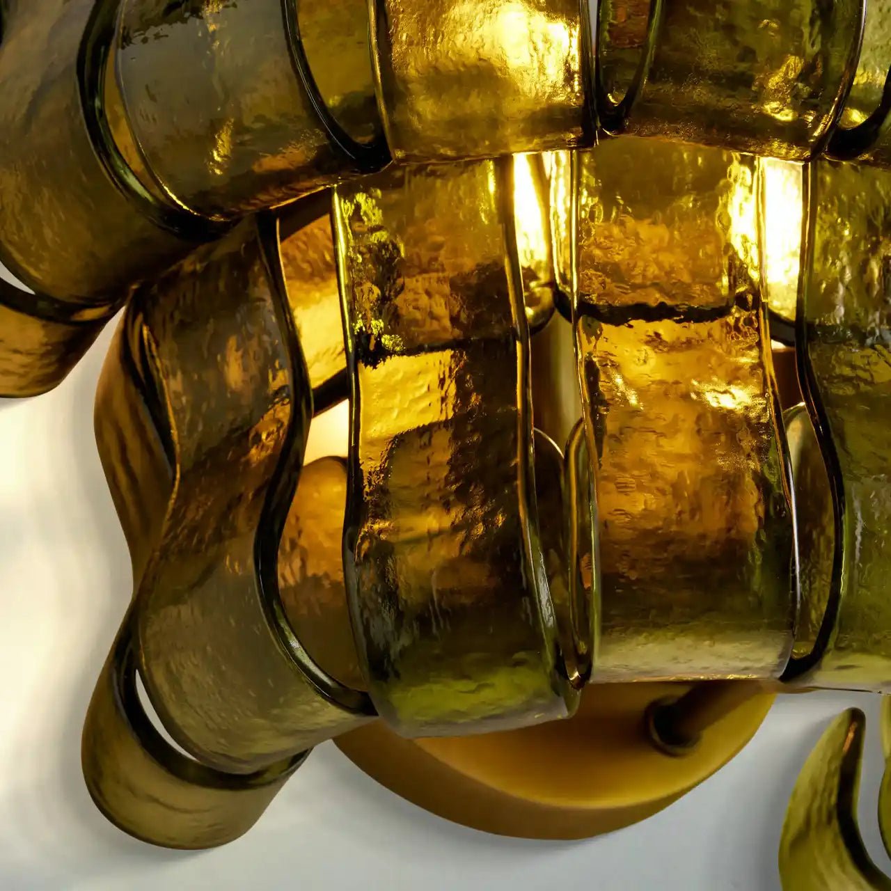 Ghiaccio Glass Wall Sconce - Matte BlackGreenBlushlighting