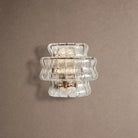 Ghiaccio Glass Wall Sconce - Antique BrassClearBlushlighting