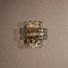 Ghiaccio Glass Wall Sconce - Antique BrassSmokeBlushlighting