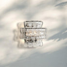 Ghiaccio Glass Wall Sconce - Matte BlackClearBlushlighting