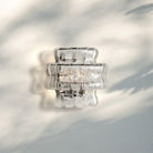 Ghiacio Glass Wall Sconce-Matte Black-Clear-