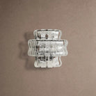 Ghiaccio Glass Wall Sconce - Matte BlackClearBlushlighting