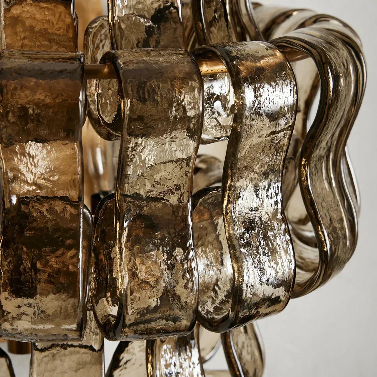 Ghiaccio Glass Wall Sconce - Antique BrassClearBlushlighting