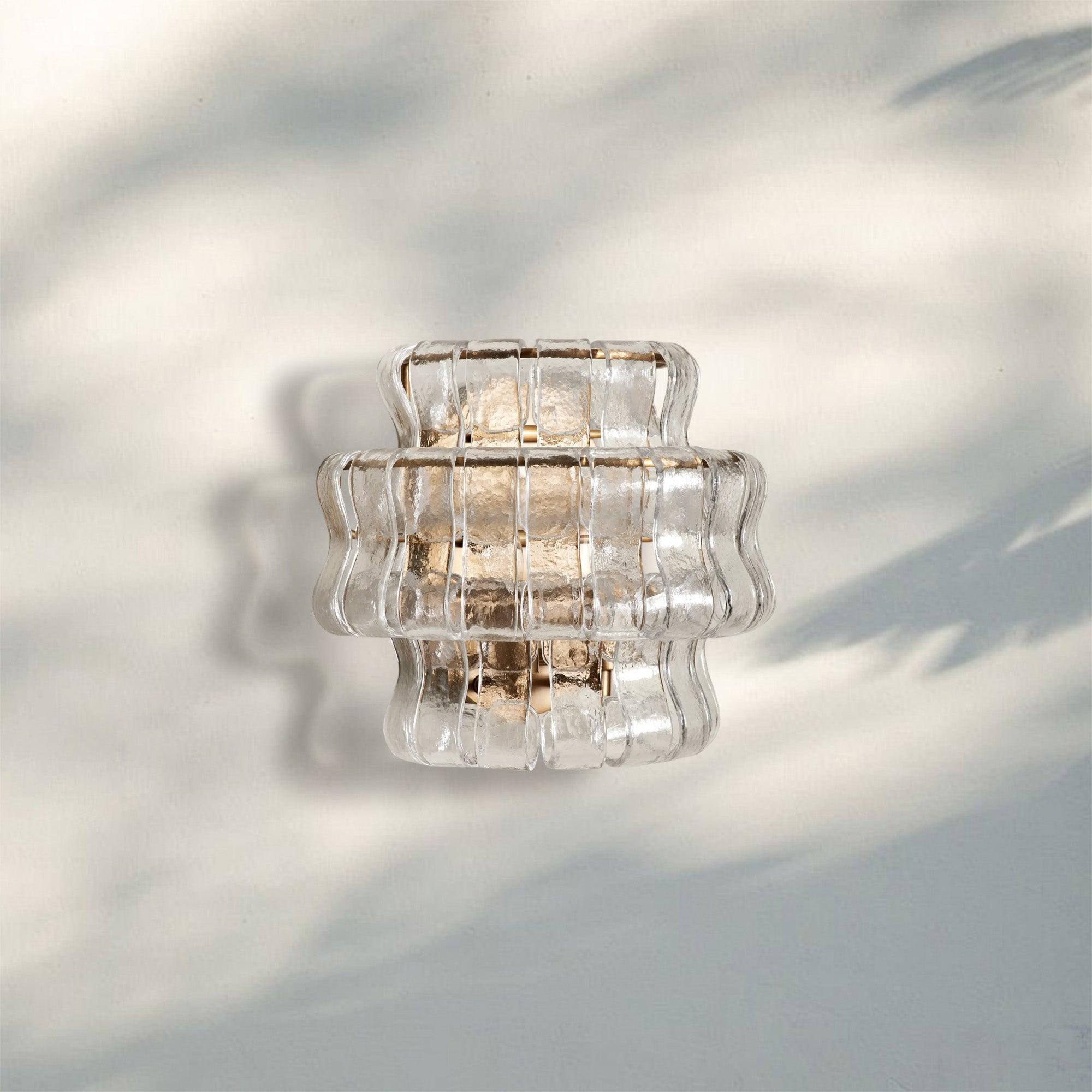 Ghiaccio Glass Wall Sconce - Matte BlackSmokeBlushlighting