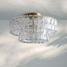 Ghiacio Modern Glass Flushmount-