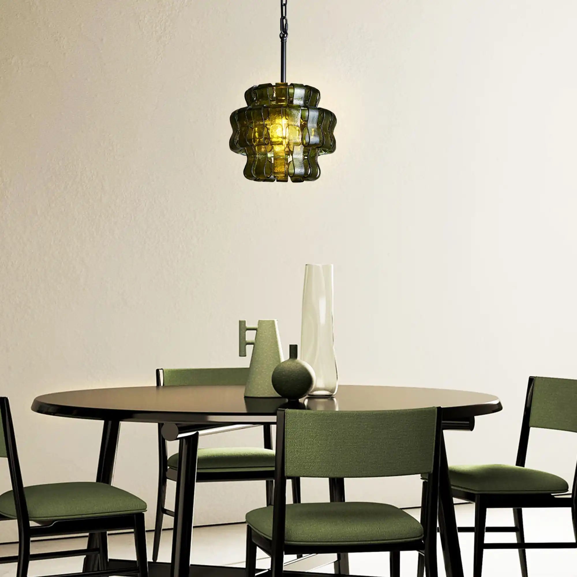 Ghiaccio Pendant Light - BronzeGreenBlushlighting