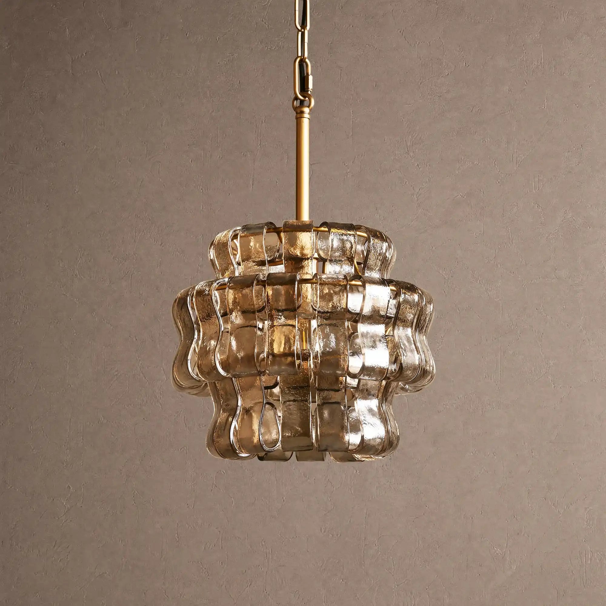 Ghiaccio Pendant Light - BrassSmokeBlushlighting