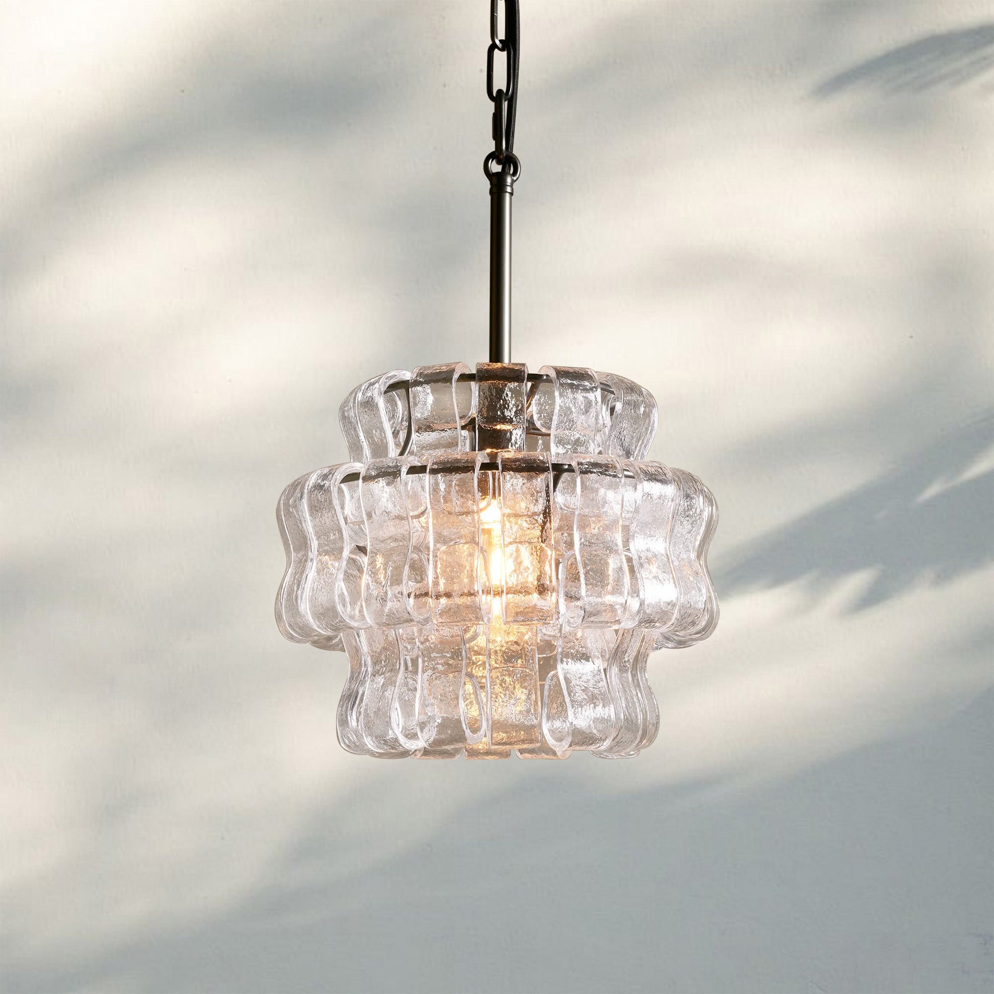 Ghiaccio Pendant Light - BronzeClearBlushlighting