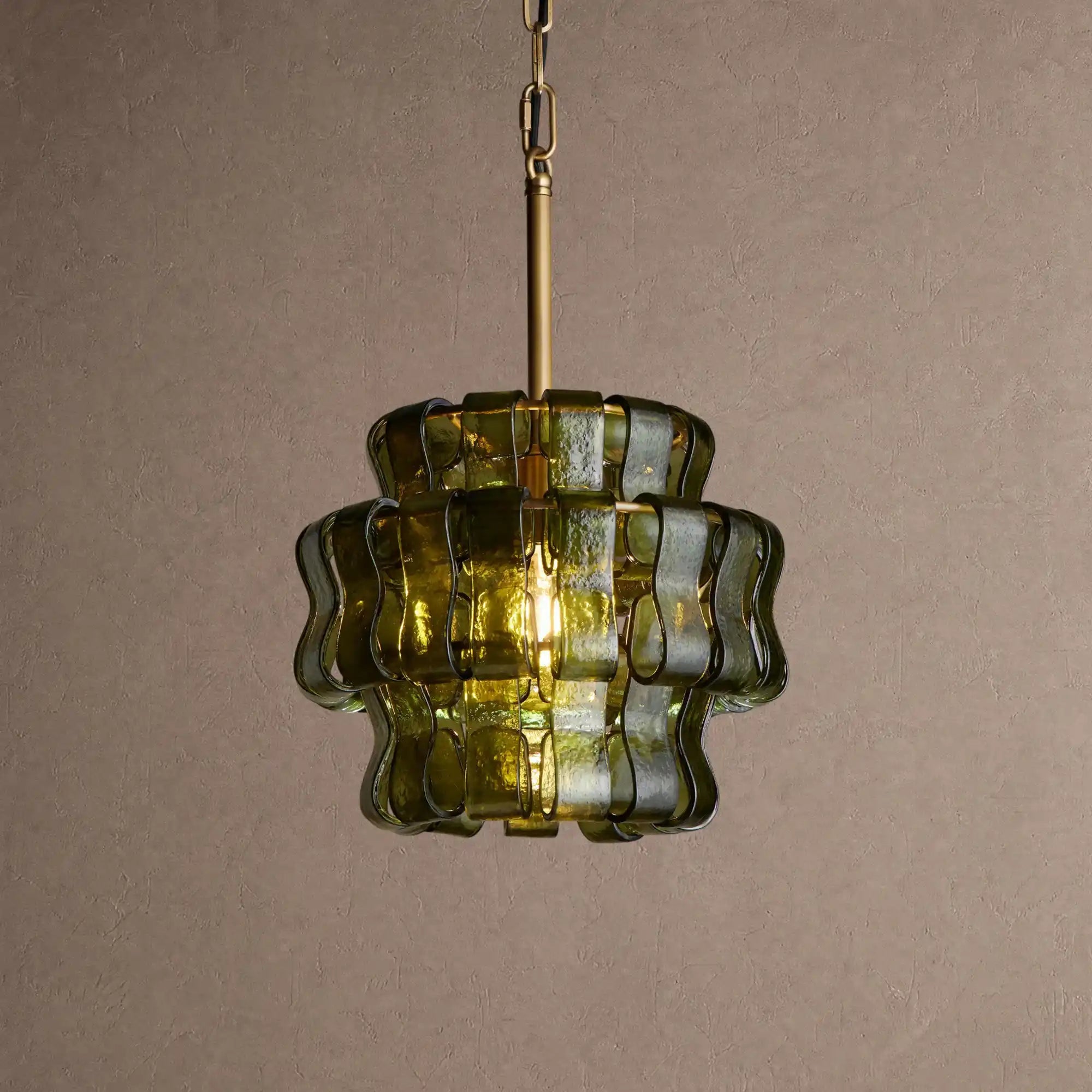 Ghiaccio Pendant Light - BrassGreenBlushlighting