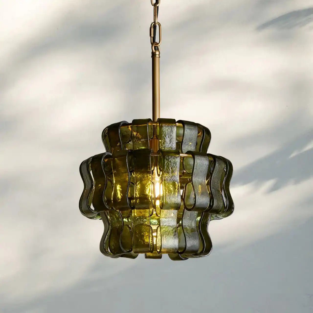 Ghiaccio Pendant Light - BrassGreenBlushlighting