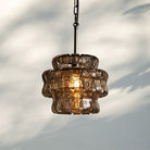 Ghiacio Pendant-Brass-Smoke-