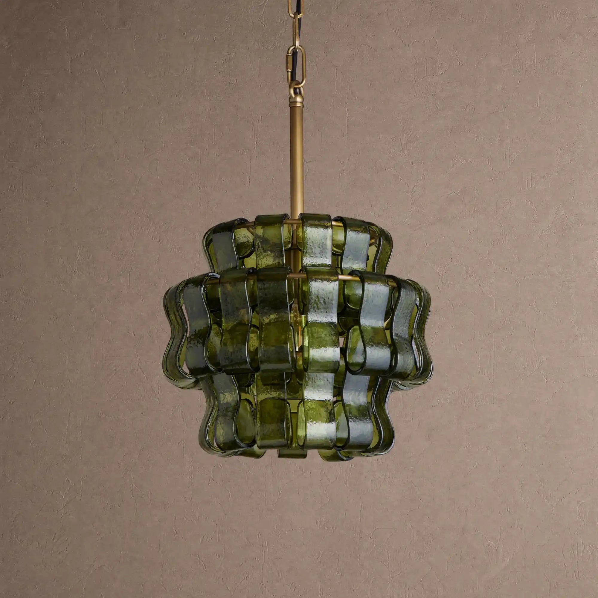 Ghiaccio Pendant Light - BrassGreenBlushlighting
